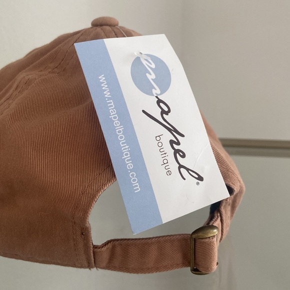 Boutique women’s MAMA embroidered baseball hat blush mauve brown dad cap OSFM - Picture 6 of 16